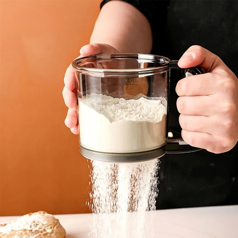 Flour Sifter with Squeeze Handle – 250ml Baking Sieve &amp; Easy Use