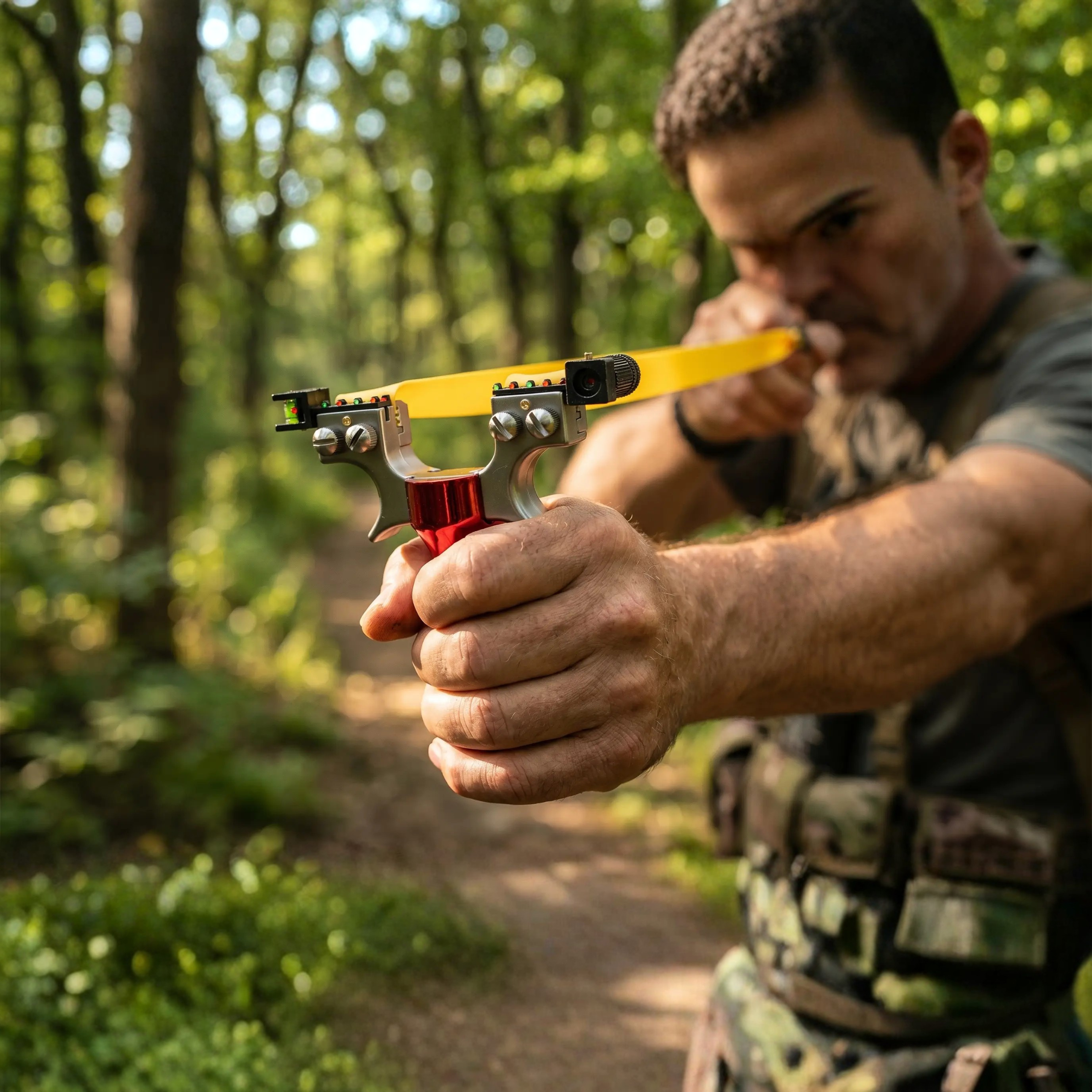 Laser Lock High-Precision Slingshot – Adjustable Aim for Outdoor Shooting
