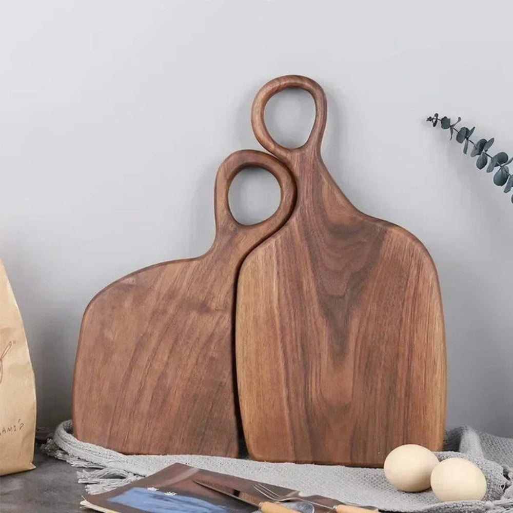 Walnut Cutting Board Set of 2 – with Loop Handle for Hanging