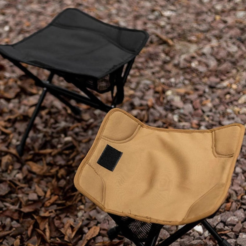 Folding Camping Stool – Portable with Storage Net &amp; Lightweight