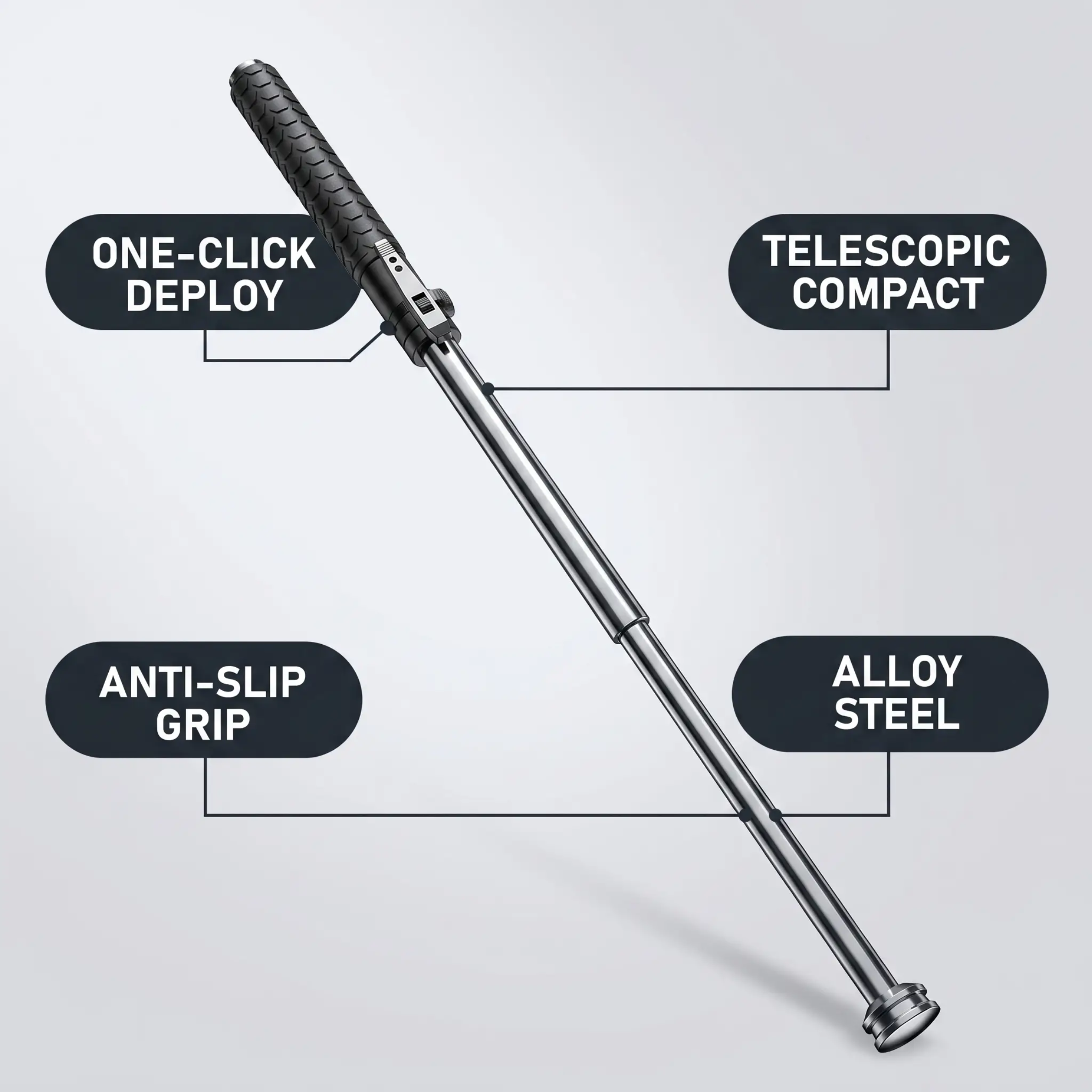 Self-Defense Walking Cane – Automatic Stability Anti-Slip & Tactical