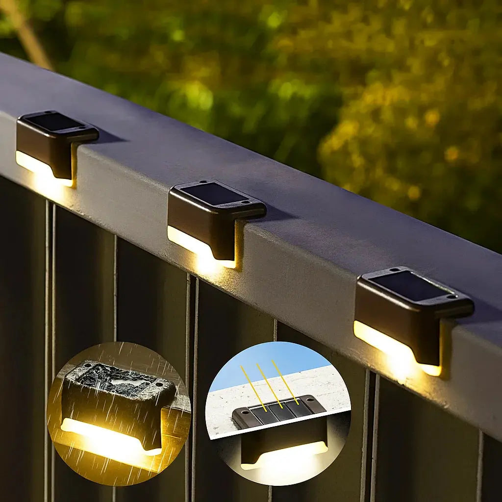 Solar Patio Lights 4-Pack – Weatherproof, Auto On/Off & Garden Outdoor Lighting