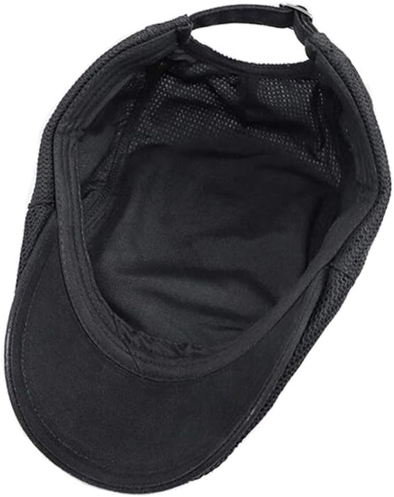 Men's Flat Cap with Mesh Ventilation - Cool, Breathable & Adjustable Fit
