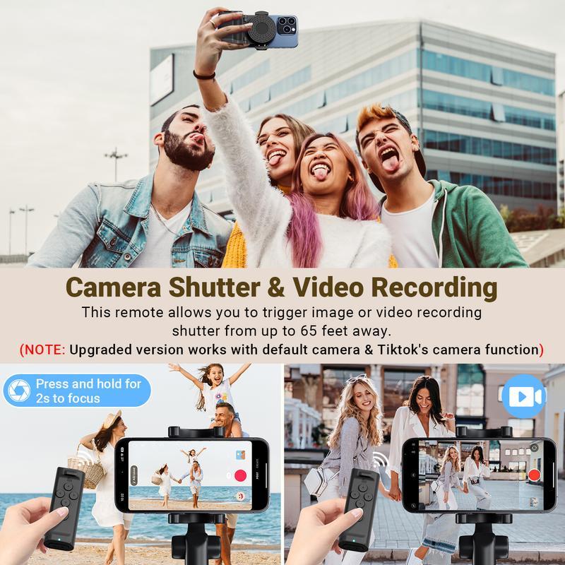 Smartphone Grip with Bluetooth Remote Shutter – Steady &amp; 180° Mount