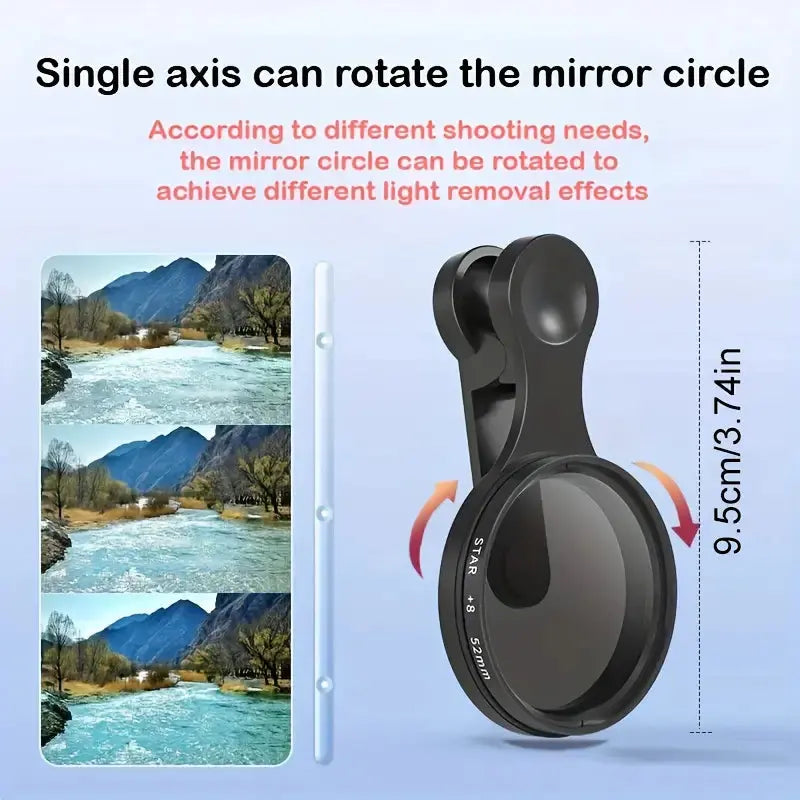 52mm CPL Lens Filter – Reduces Glare Richer Colors & Smartphone Compatible