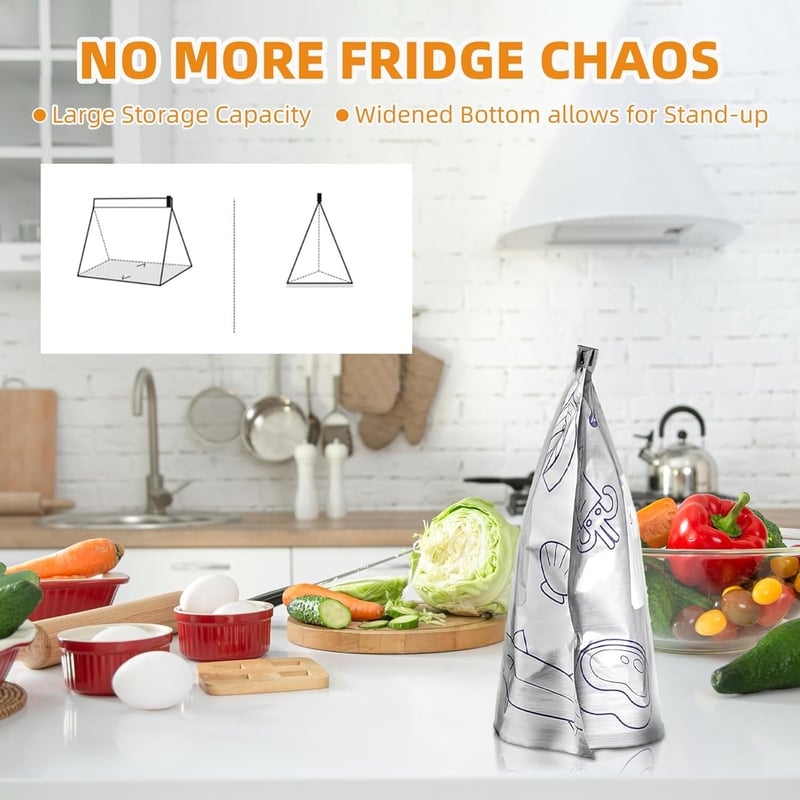 Aluminum Foil Food Storage Bags – Reusable 200×, Airtight & Eco-Friendly