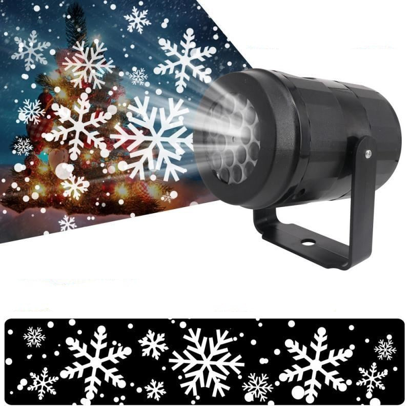 Outdoor LED Snowflake Christmas Projector – 16 Patterns Light Show
