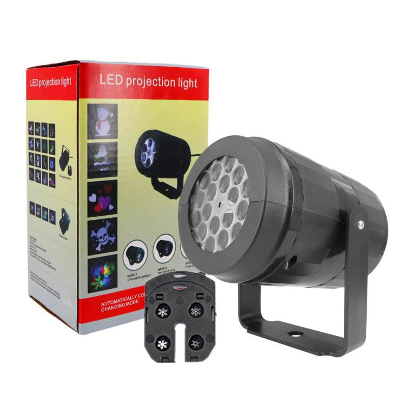 Outdoor LED Snowflake Christmas Projector – 16 Patterns Light Show