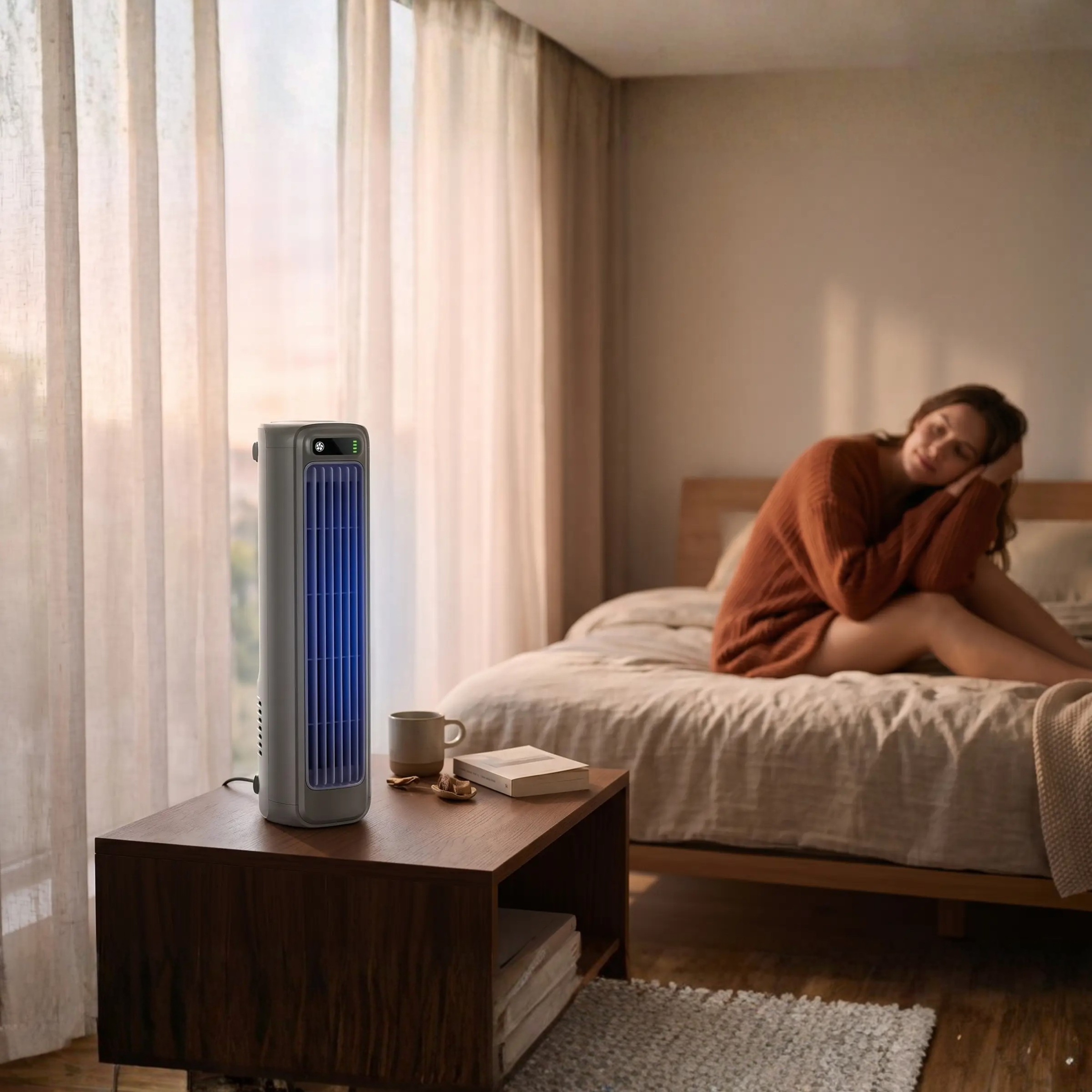 Portable Rechargeable Air Conditioner – 12-Hour Battery AirWave & Quiet