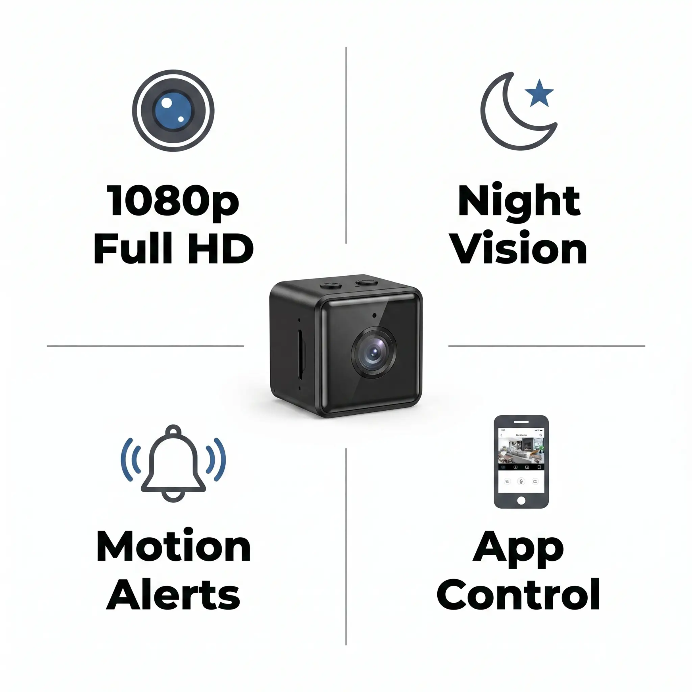 Wireless WiFi Security Camera – 1080P Weather-Resistant Indoor & Outdoor