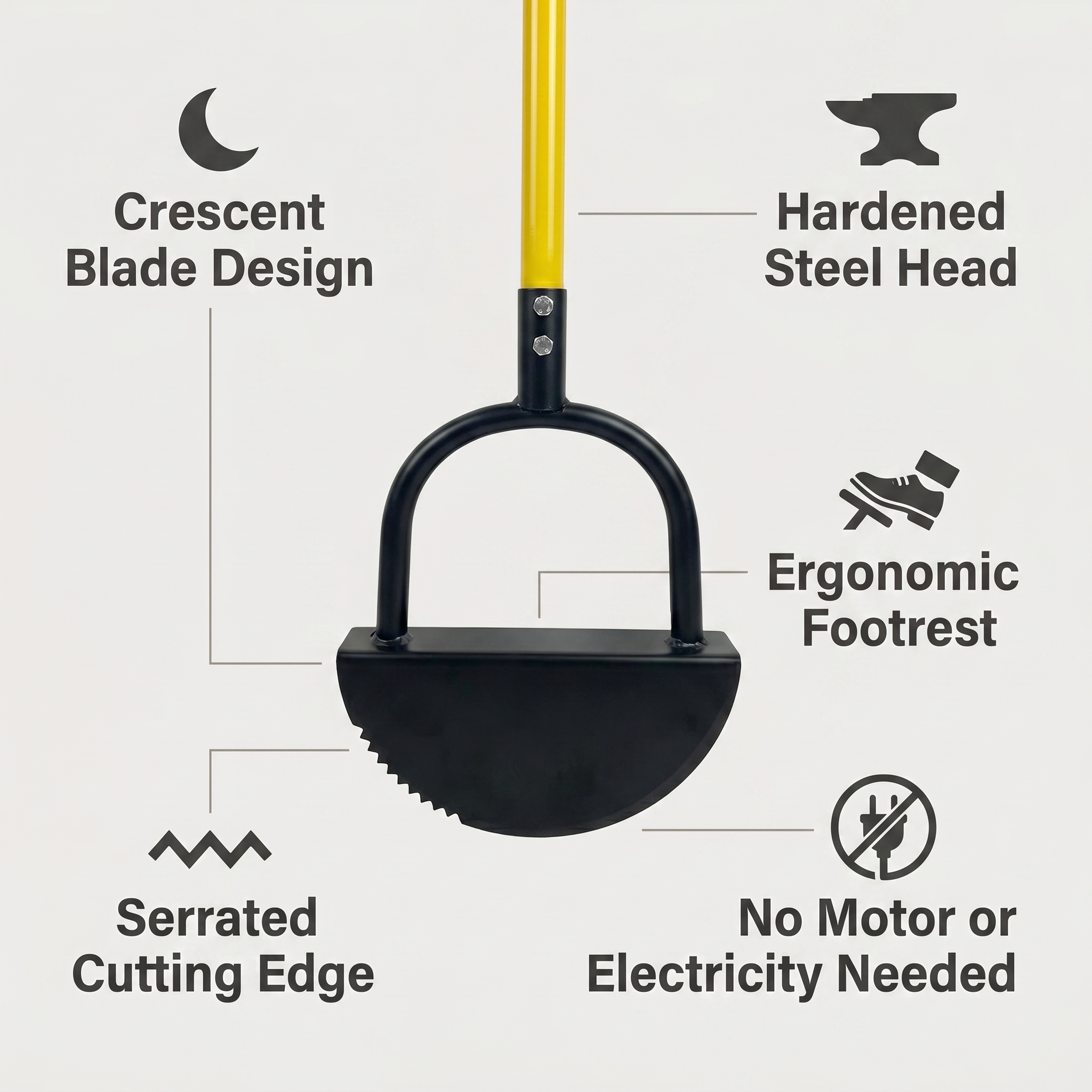 Manual Lawn Edger – Half-Moon EdgeMaster for Clean Garden Edges & Beds