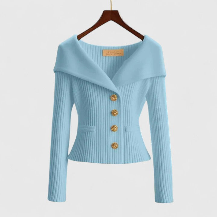 Women's Cardigan – Elegant Knit, Long Sleeve