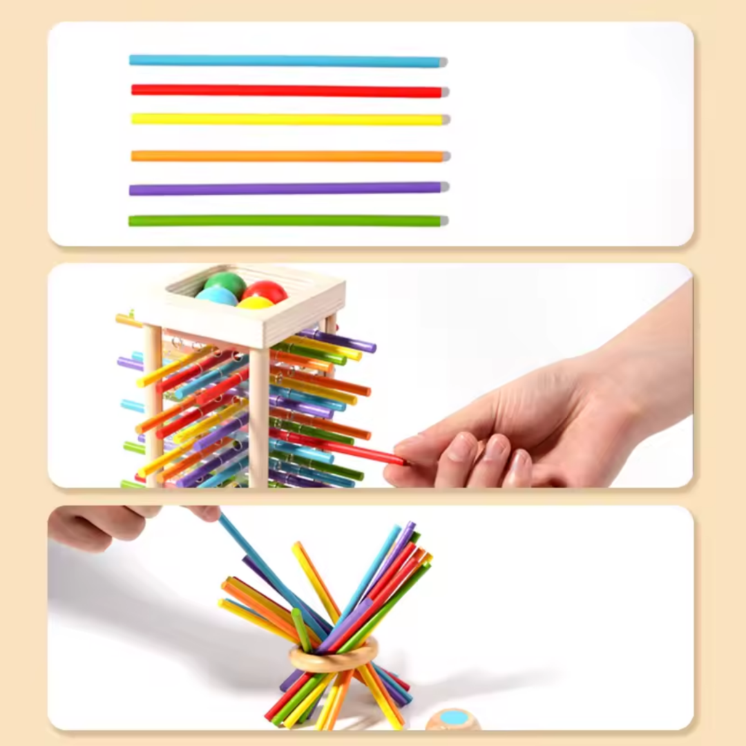 Wooden Stacking Tower Game – Fine Motor Skills for Ages 3+
