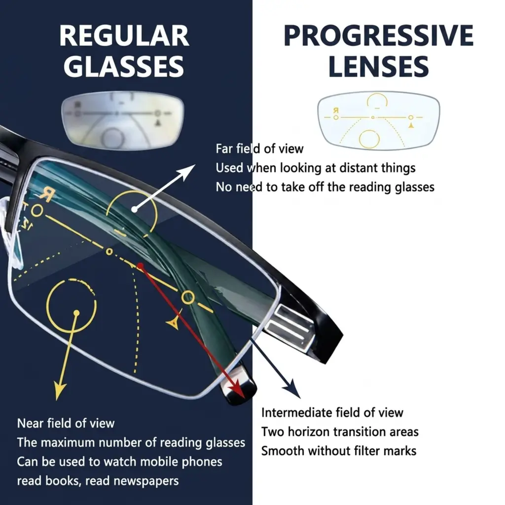 Progressive Glasses – German-Tech Clear Vision & Anti-Fatigue Lenses