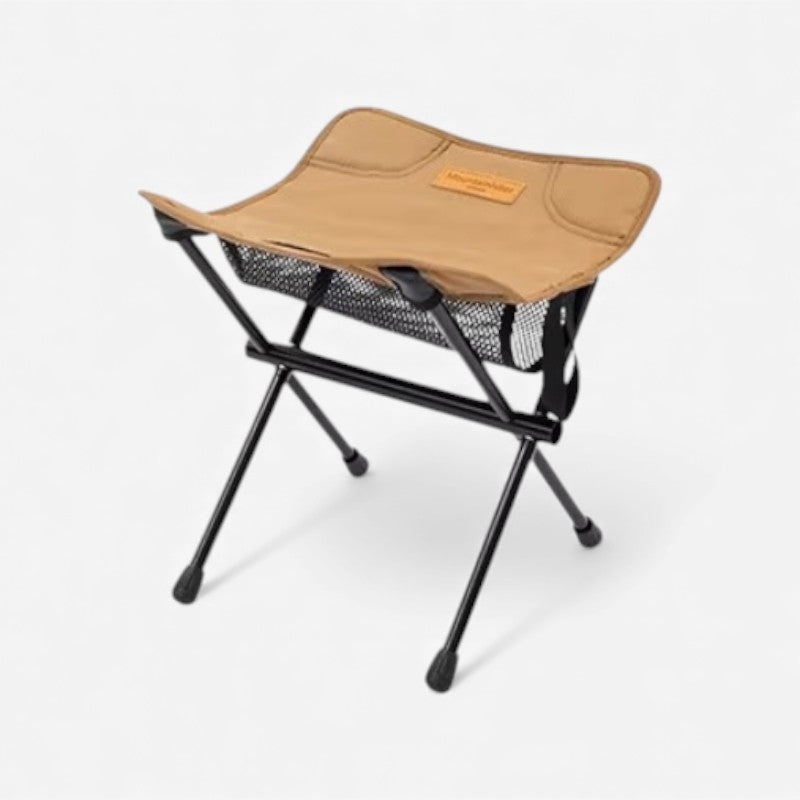 Folding Camping Stool – Portable with Storage Net &amp; Lightweight