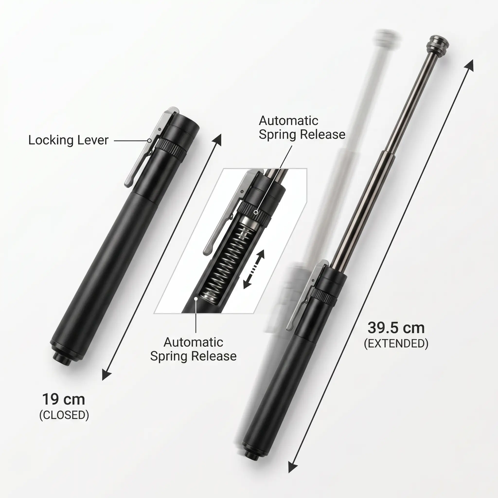 Extendable Self-Defense Stick – Compact Street Guard for Personal Safety