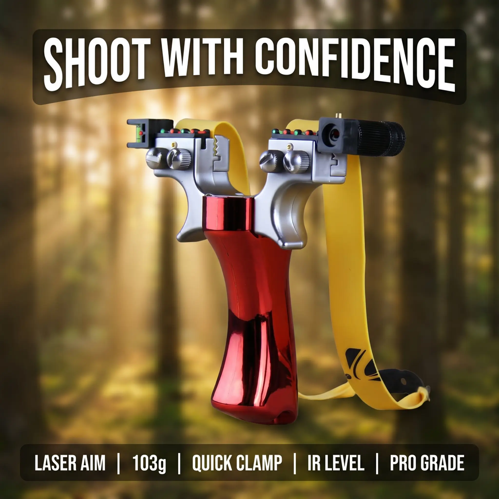 Laser Lock High-Precision Slingshot – Adjustable Aim for Outdoor Shooting
