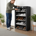 Fabric Shoe Rack with Steel Frame – 6 or 8 Tiers & Space-Saving