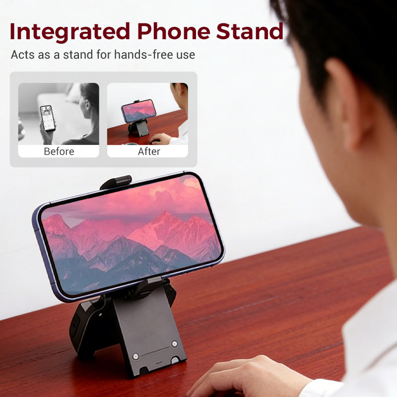 Smartphone Grip with Bluetooth Remote Shutter – Steady &amp; 180° Mount
