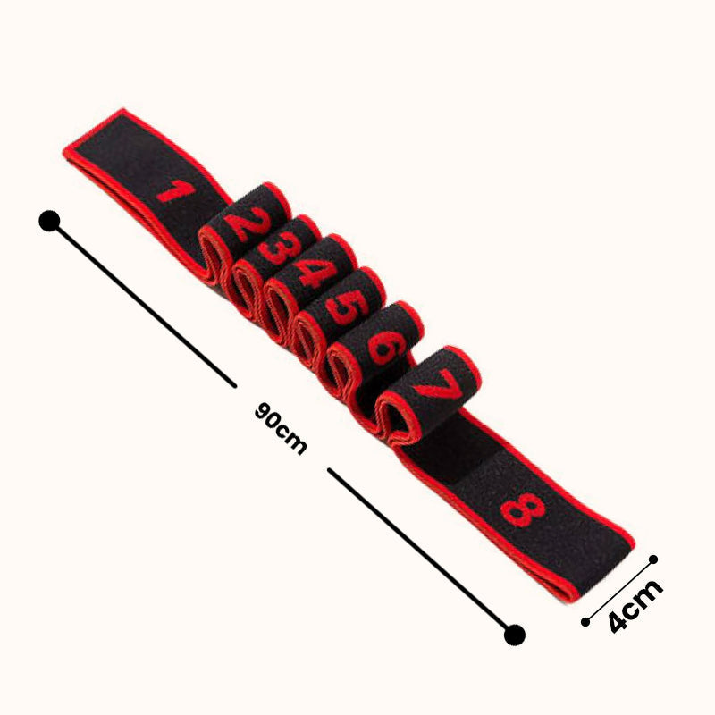 Adjustable Resistance Band – 8 Segments for Yoga &amp; Strength Training