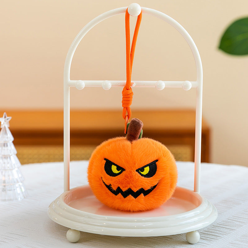 5-Piece Pumpkin Plush Keychain Set