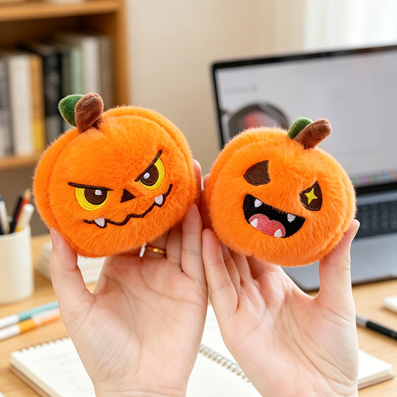 5-Piece Pumpkin Plush Keychain Set
