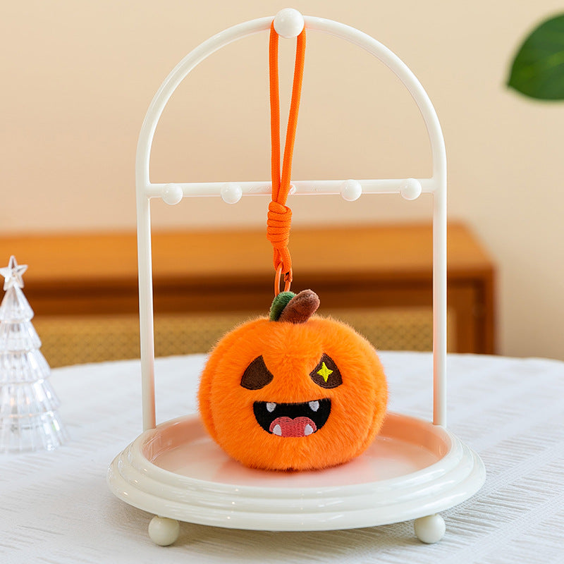 5-Piece Pumpkin Plush Keychain Set