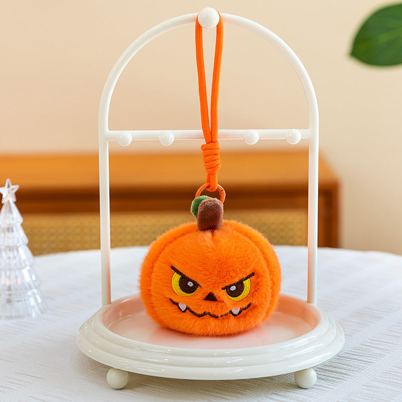 5-Piece Pumpkin Plush Keychain Set