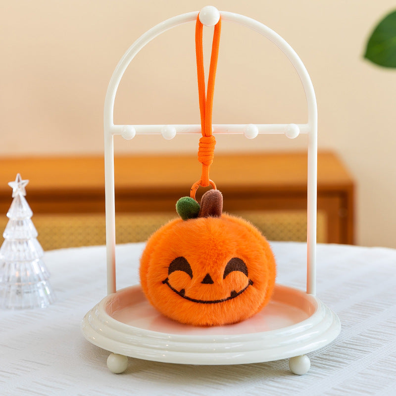 5-Piece Pumpkin Plush Keychain Set