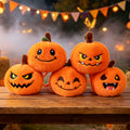 5-Piece Pumpkin Plush Keychain Set