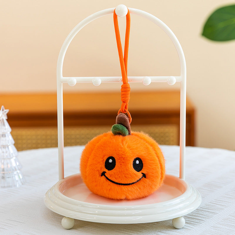 5-Piece Pumpkin Plush Keychain Set