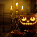 LED Skeleton Candle Holder - Spooky Halloween Table Light