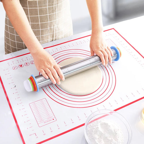 Adjustable Rolling Pin with Rings