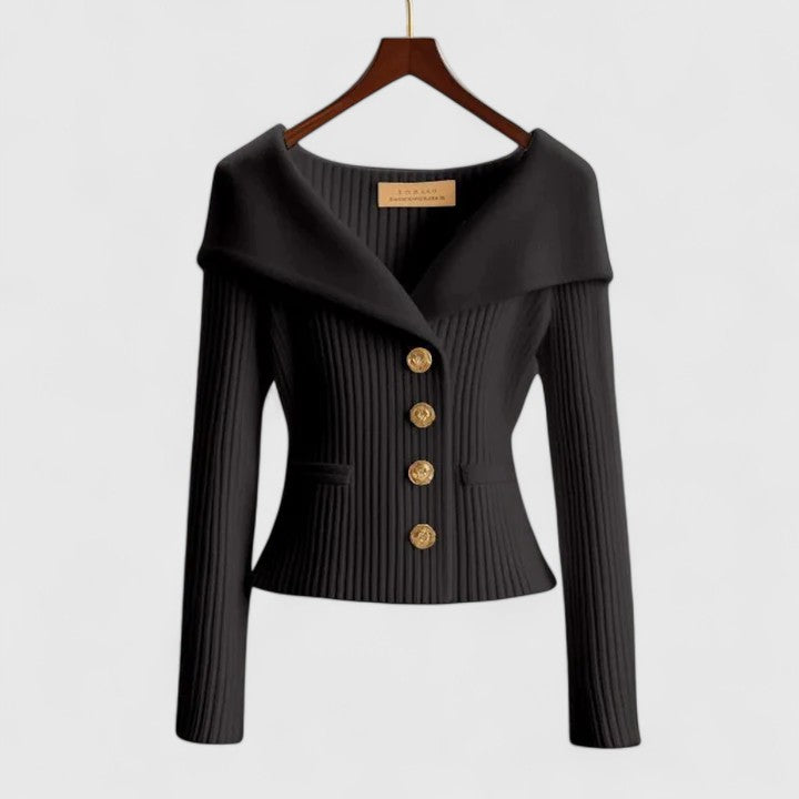 Women's Cardigan – Elegant Knit, Long Sleeve
