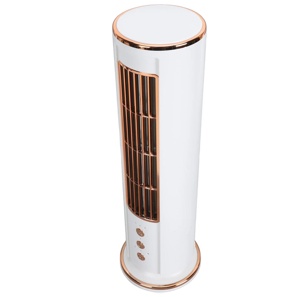 Bladeless Desktop Air Conditioner Fan - Silent Portable Evaporative Cooling Tower with Remote | Bedroom Office | 3 Speeds