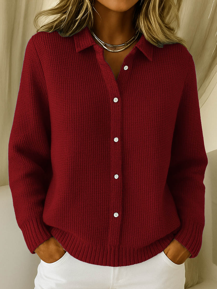 Women's Cardigan – Classic Knit, Button-Front