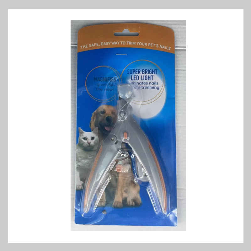 Pet Nail Clipper with LED Light – Replaceable Stainless Steel Blade