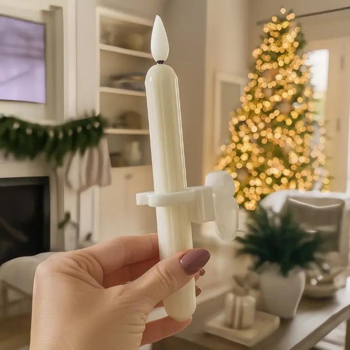 LED Window Candles 6-Pack – Dusk Sensor Realistic Flame & Flameless Safety