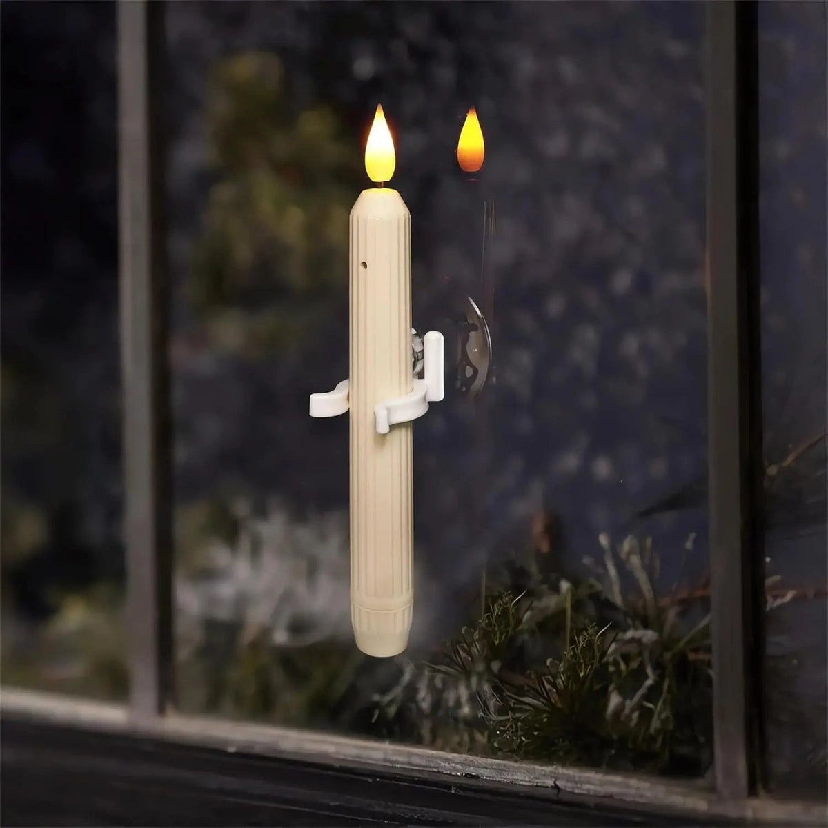 LED Window Candles 6-Pack – Dusk Sensor Realistic Flame & Flameless Safety