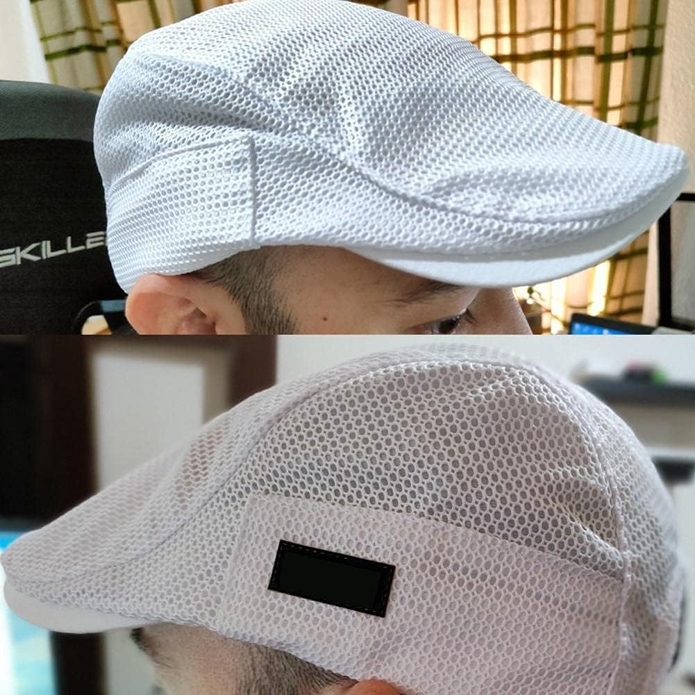 Men's Flat Cap with Mesh Ventilation - Cool, Breathable & Adjustable Fit