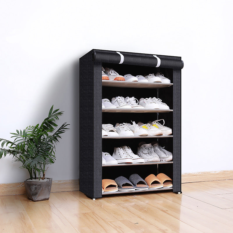 Fabric Shoe Rack with Steel Frame – 6 or 8 Tiers & Space-Saving