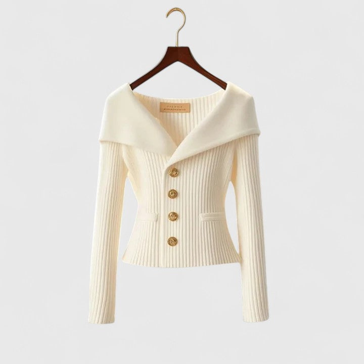 Women's Cardigan – Elegant Knit, Long Sleeve