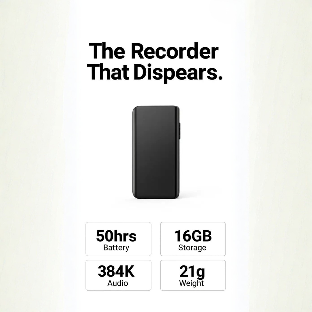 Miniature Voice Recorder – Discreet USB Audio Capture with Voice Activation