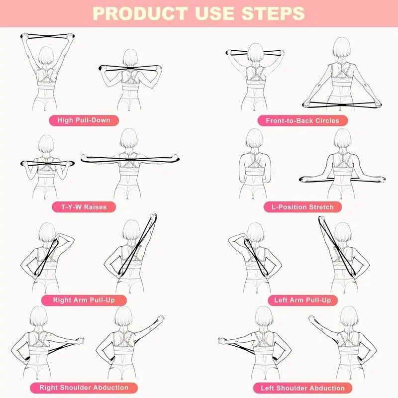 Figure-8 Resistance Band – Shoulder Back Posture Correction & Strength Training
