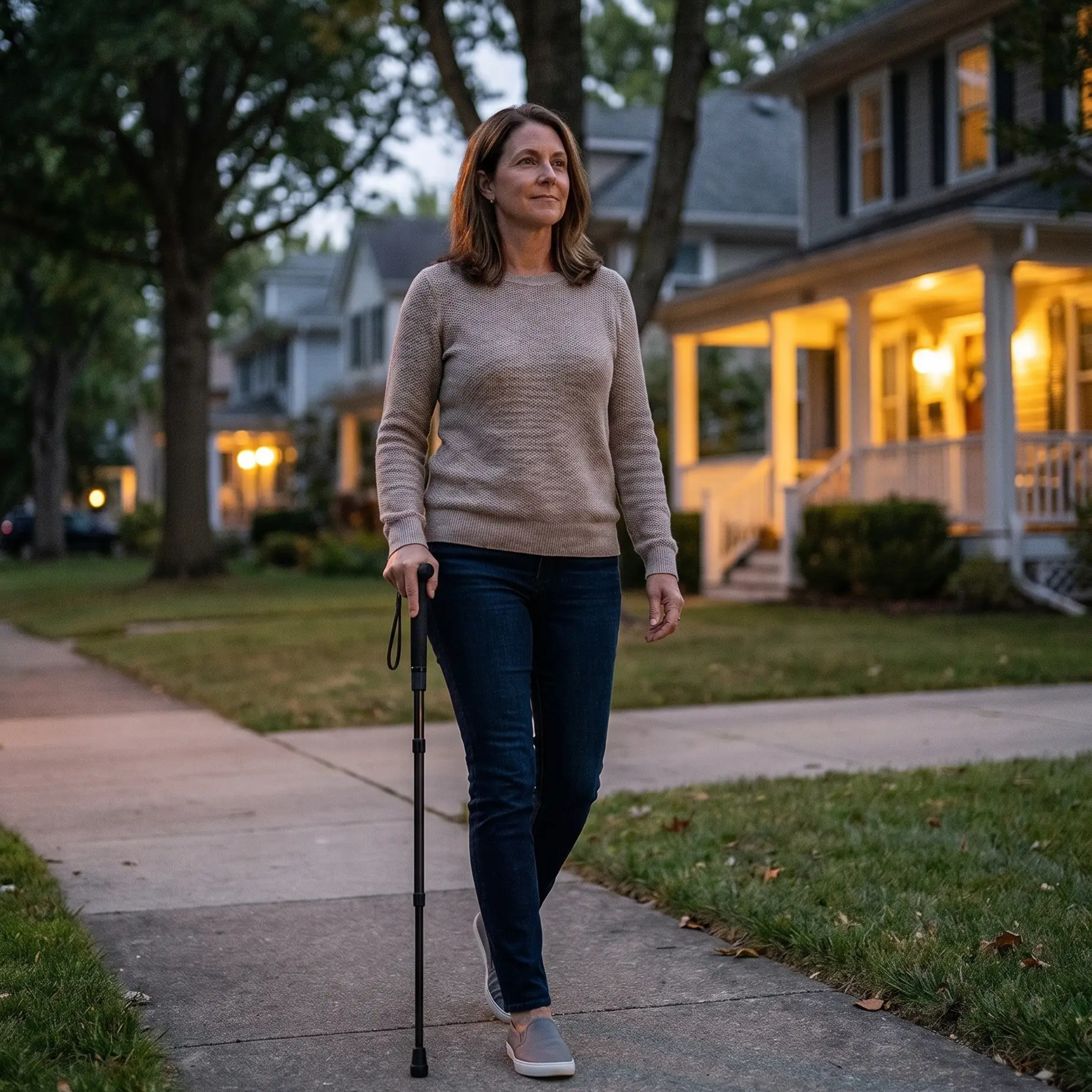 Self-Defense Walking Cane – Automatic Stability Anti-Slip & Tactical