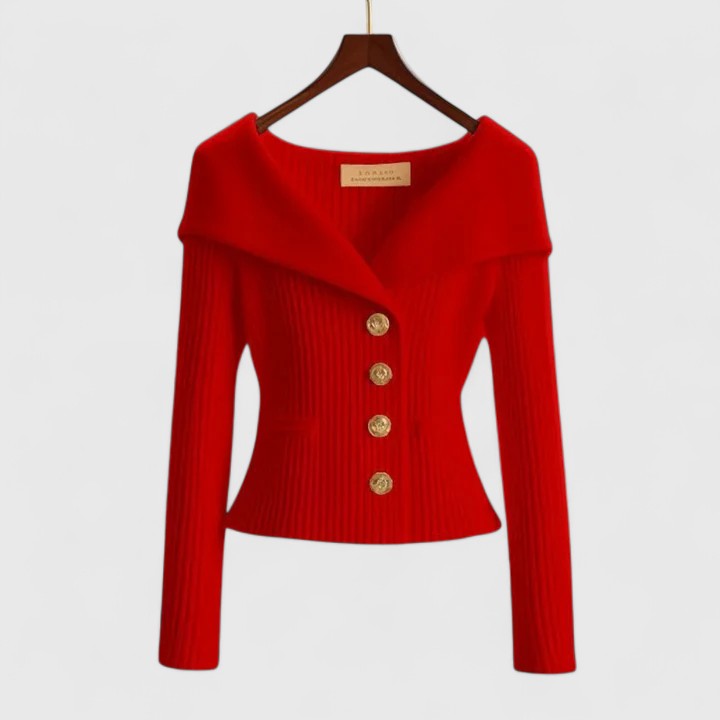 Women's Cardigan – Elegant Knit, Long Sleeve