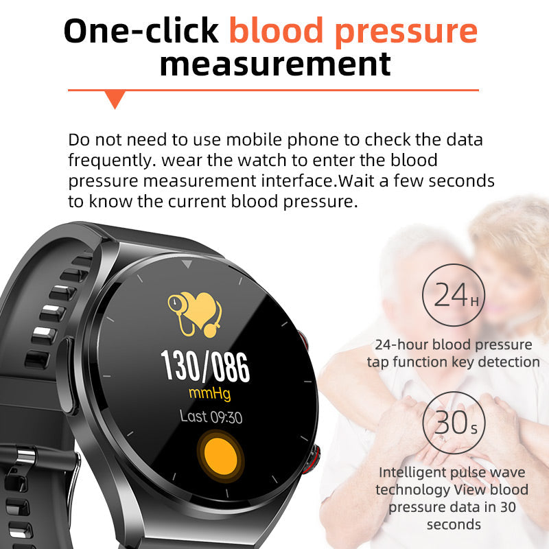 Health Smart Watch – Blood Sugar ECG HRV Heart Rate & SpO2 Monitor