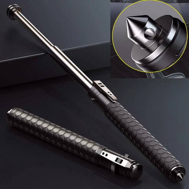 Self-Defense Walking Stick – Automatic Anti-Slip Grip & Hiking Safety