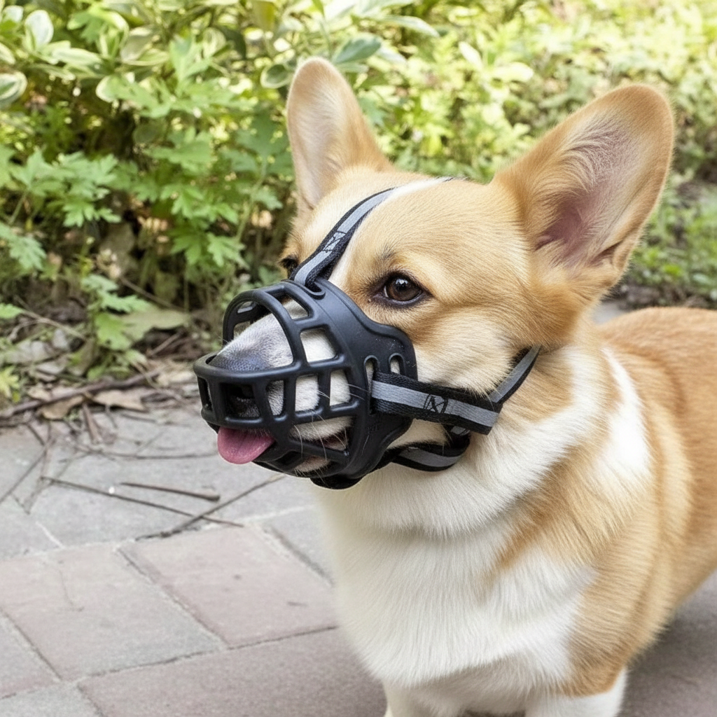 Dog Muzzle – SecureFit Adjustable Breathable & Anti-Bite Safety