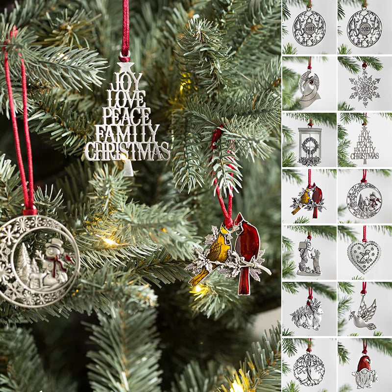 Solid Tin Christmas Ornaments – Vintage Metal Tree Decorations